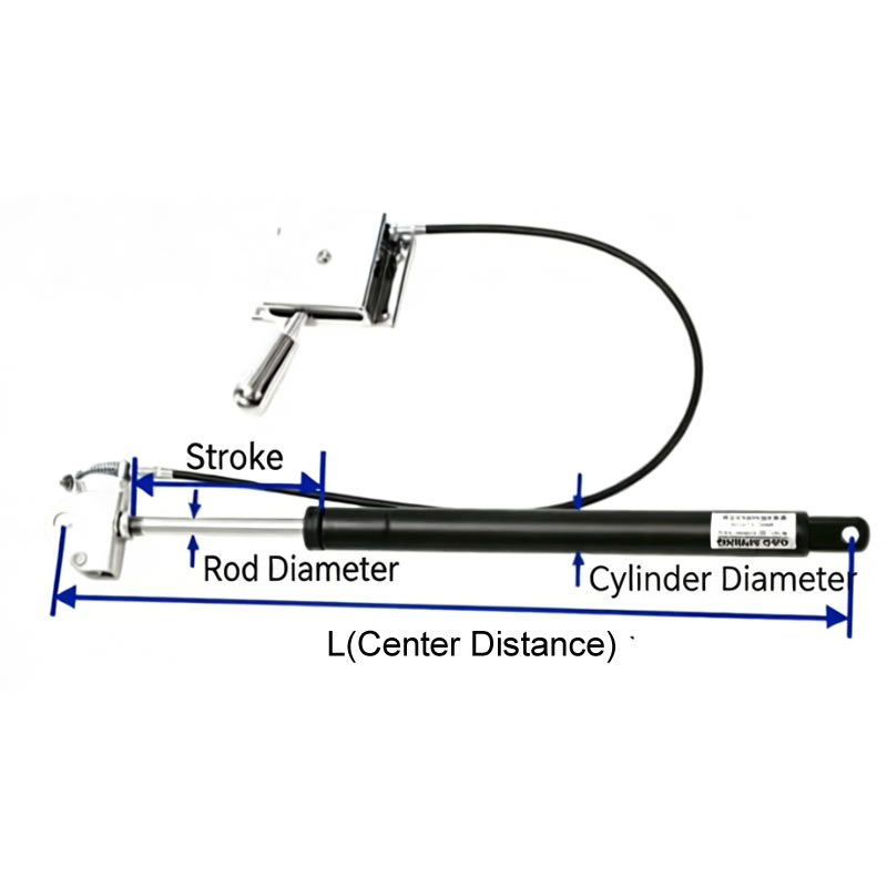 Customade made lockable gas spring for replacement